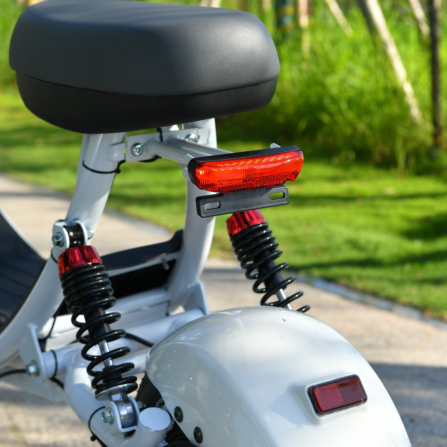 Mini black and white Harley Fat Tire Electric Scooter