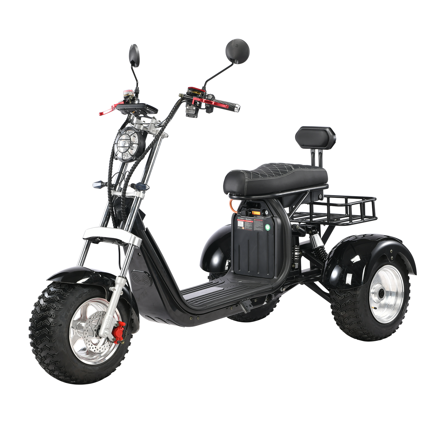 Poderoso Triciclo Elétrico 6000W Motor Duplo Velocidade Máxima 55-60KM/H Carga Máxima 250KG Para Adultos Idosos Pessoas Com Deficiência Scooter Ao Ar Livre