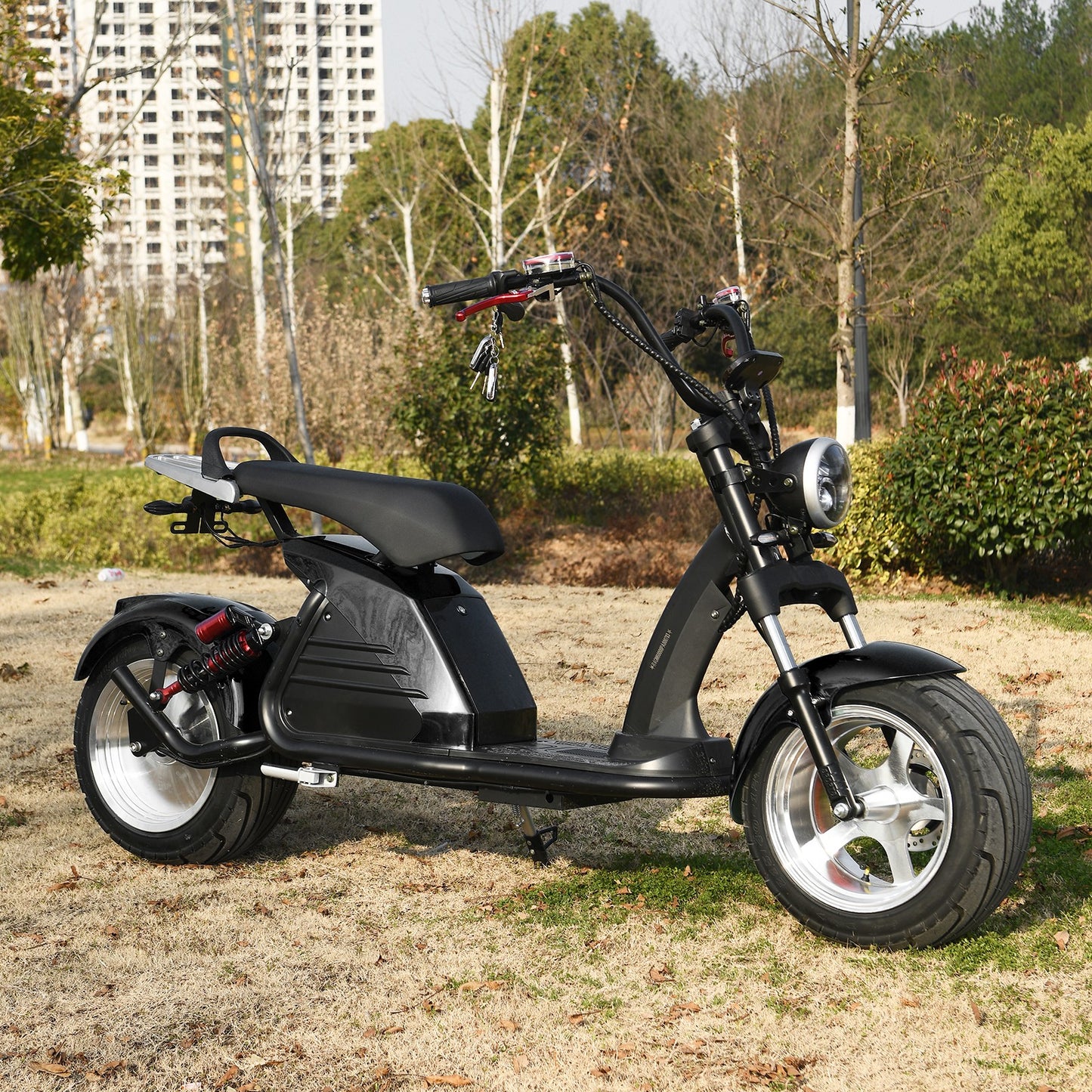 70KM/H Max Speed 3000W Motor Range 50-70KM Black City Coco Electric Scooter
