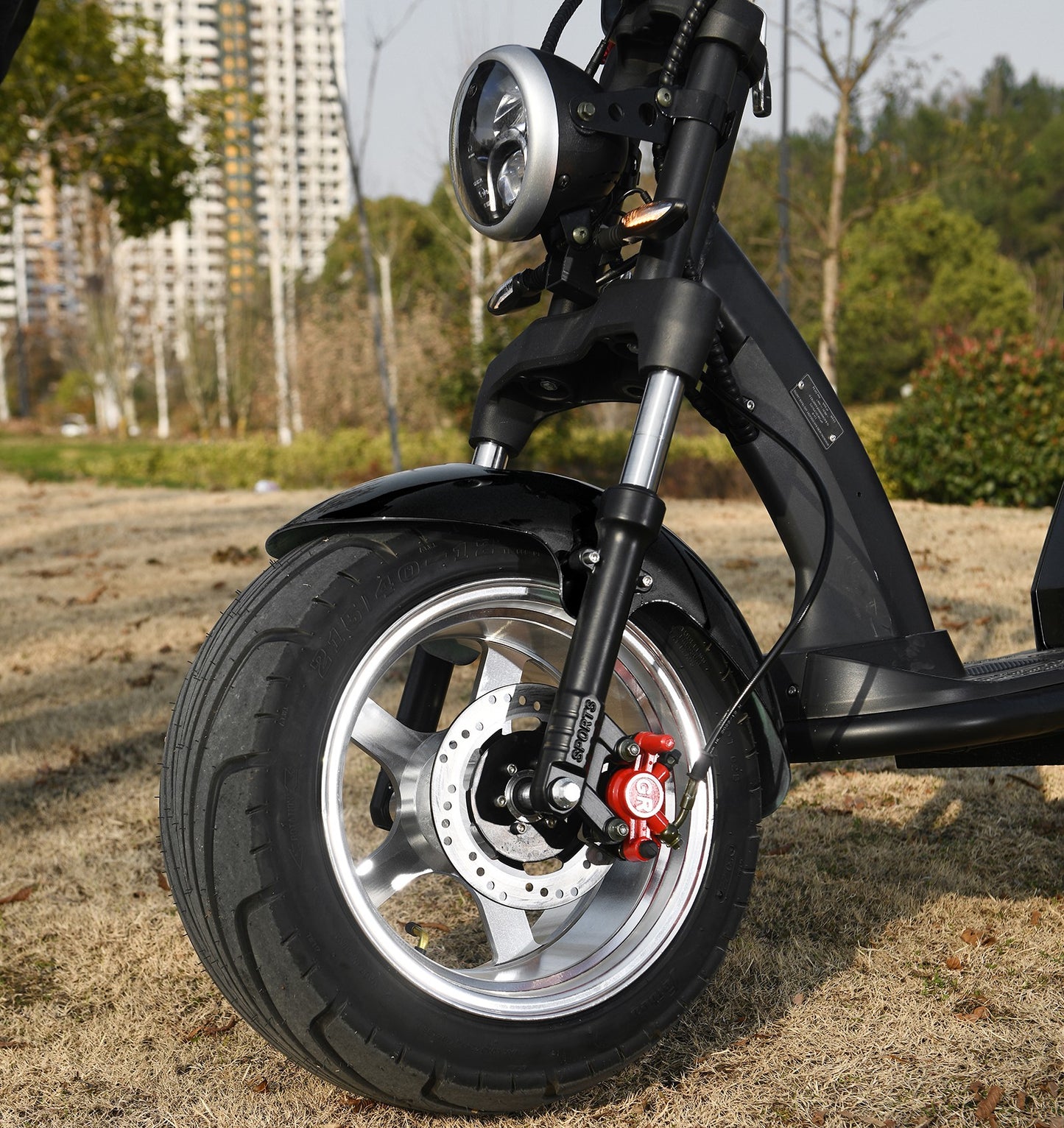 70KM/H Max Speed 3000W Motor Range 50-70KM Black City Coco Electric Scooter