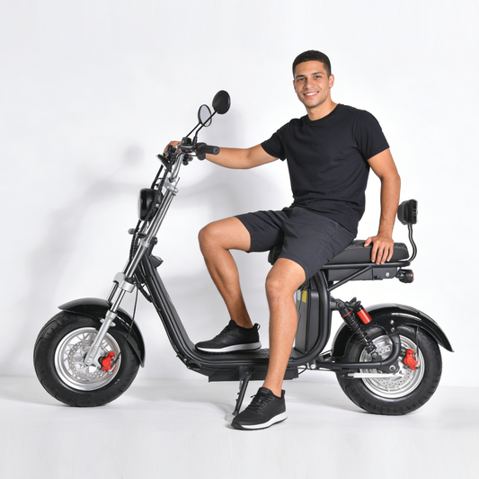 Citycoco electric scooter tem uma faixa de condução de 40-70 KM e uma velocidade de 32-50 KM/H